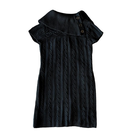 BCX Black Short Sleeve Sweater Dress Womens Size L - Picture 1 of 11